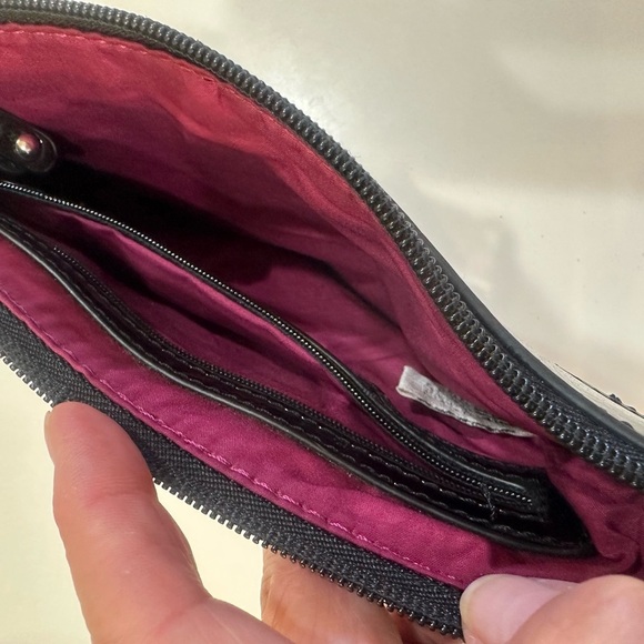 NINE WEST Silver Sequin Crossbody Bag Backside is black patent leather. 9” x 6” - Picture 4 of 9